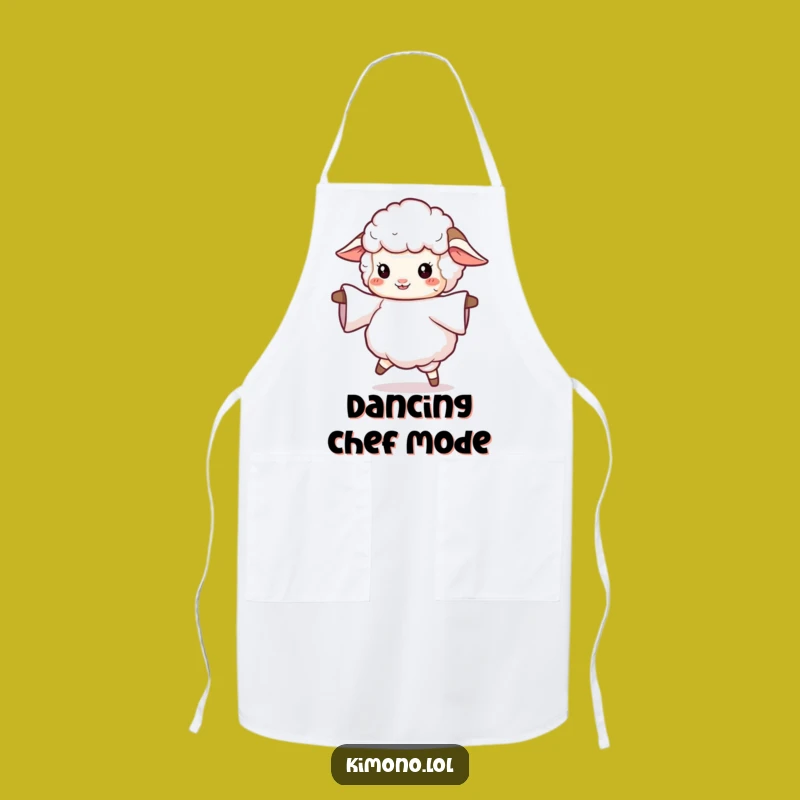Funny Sheep Twirling Sleeve Apron: Cook with Flair & Fun!