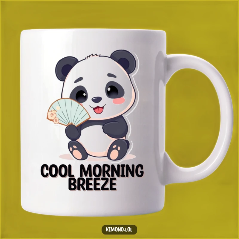 Funny Panda Fan Mug: Cool & Hilarious Relaxation Gift!
