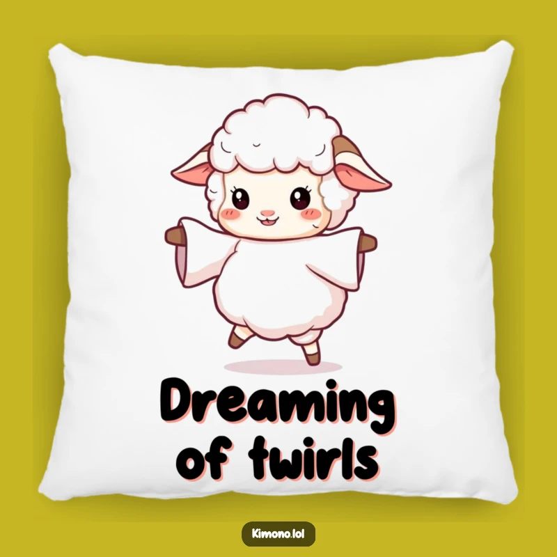 Funny Sheep Twirling Sleeve Pillow: Cozy Dance Companion!