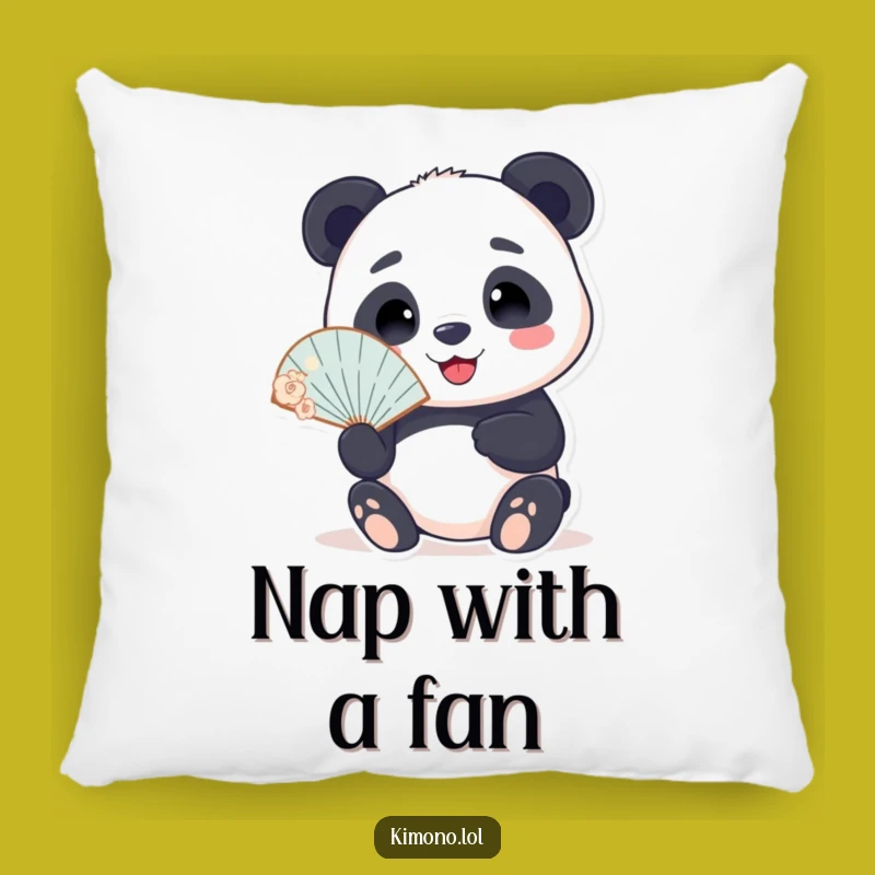 Funny Panda Fan Pillow: Cozy Calm for Your Home!