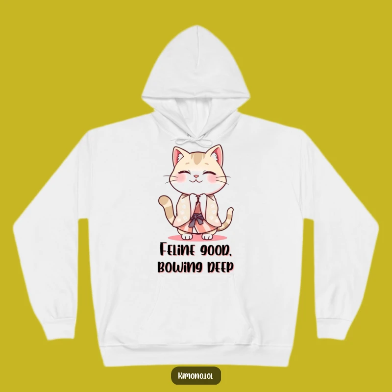 Cozy Funny Cat Kimono Hoodie: Energetic & Warm, Humorous Cat Gift