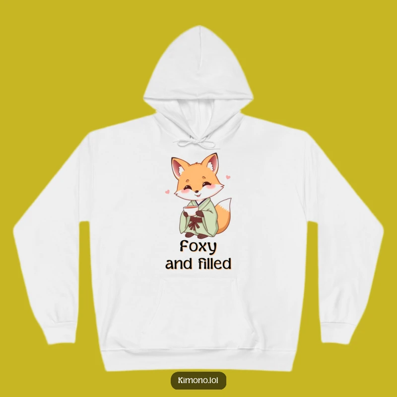Cozy Funny Fox Kimono Hoodie: Warm Tea Vibes, Humorous Comfort Gift