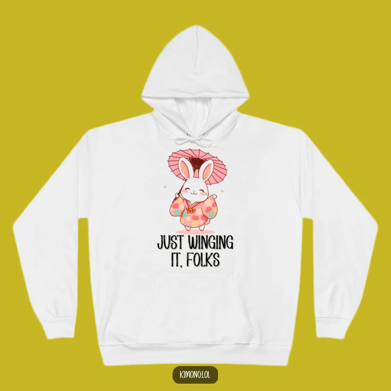 Cozy Funny Rabbit Kimono Hoodie: Warm & Whimsical Dancer Sweatshirt Gift