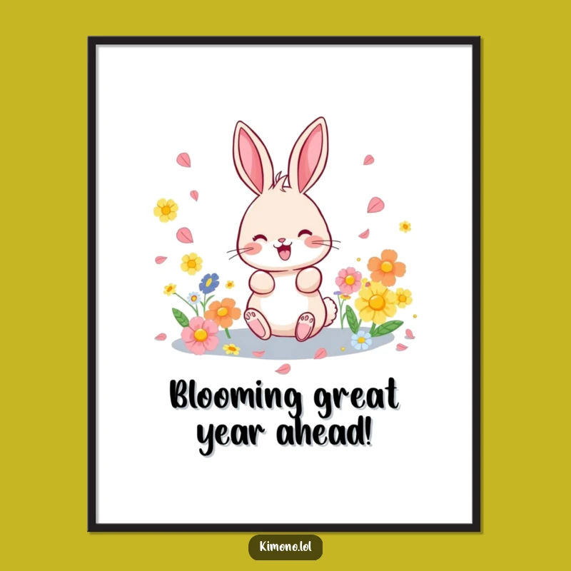Free Printable Bunny Flower Petal Wall Art: Whimsical Decor!