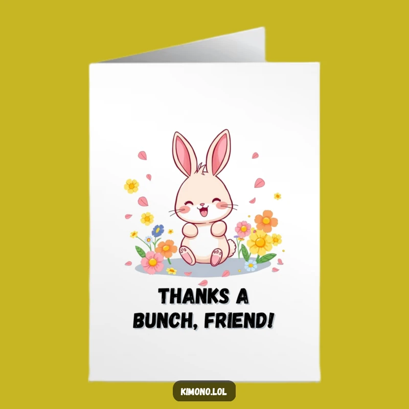 Free Printable Bunny Thank You Card: Petal-Perfect Gratitude!