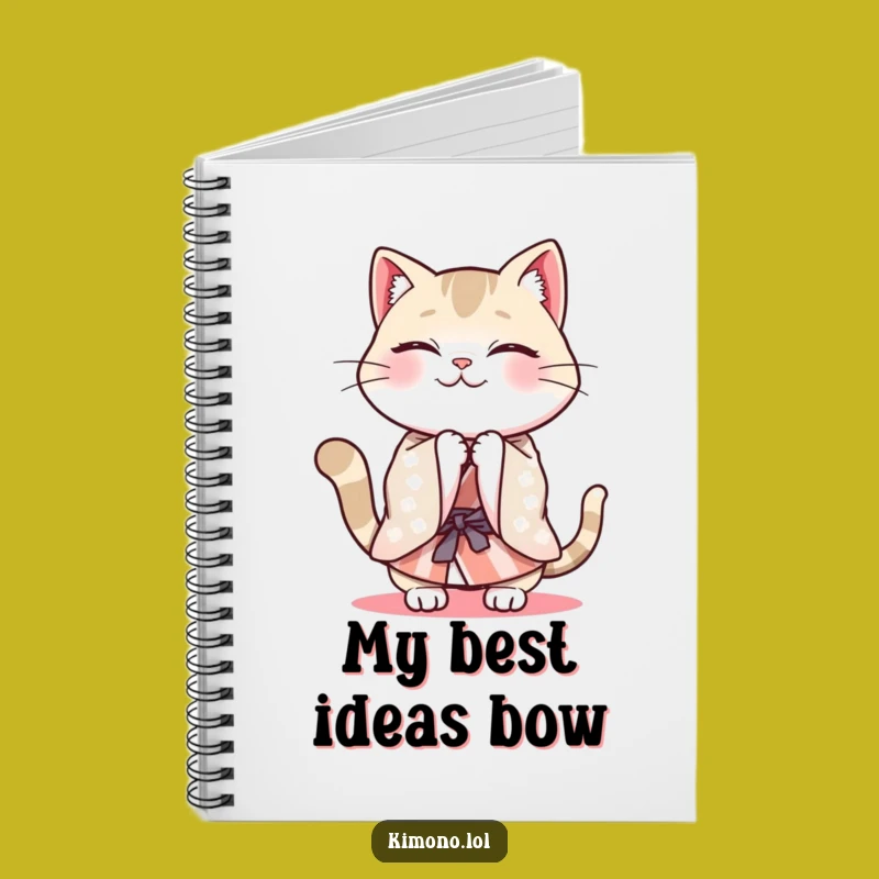 Funny Cat Kimono Notebook: Journal Your Energy, Humorous Stationery Gift