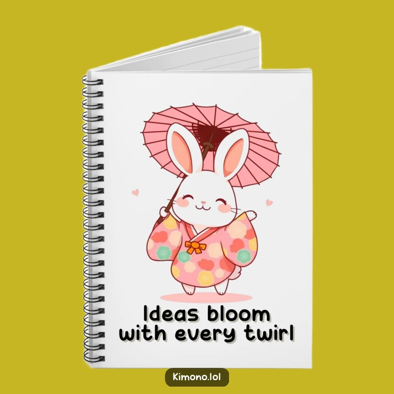 Funny Rabbit Dancing Kimono Notebook: Journal Your Joy, Humorous Stationery Gift