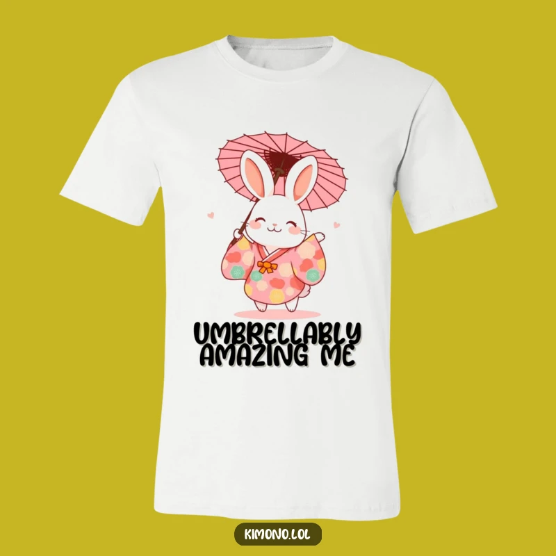 Funny Kimono Rabbit T-Shirt: Joyful Dancer Graphic Tee, Perfect Humorous Gift