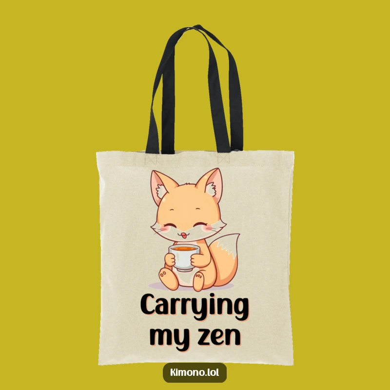 Funny Fox Tea Tote Bag: Stylish & Practical Carryall Gift