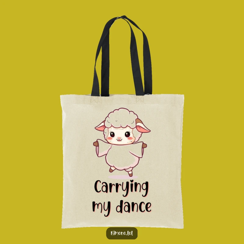 Funny Sheep Twirling Sleeve Tote Bag: Carry Your Joy Everywhere!